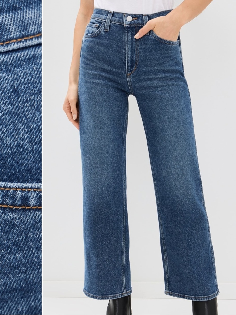 Joe's Jeans The Blake Number One Wide Leg Jeans size 25 cropped